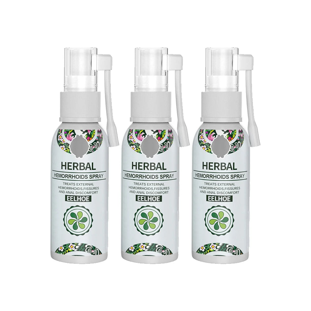 2/5pcs Hemorrhoid Spray 30ml Herbal Hemorrhoid Plaster for Relieves Hemorrhoid Pain Itching Discomfort Redness Anal Care Spray