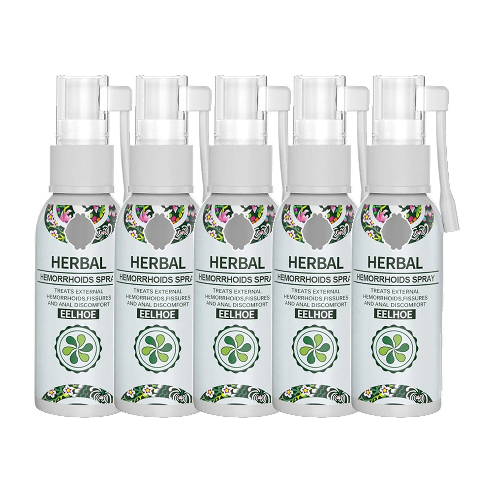 2/5pcs Hemorrhoid Spray 30ml Herbal Hemorrhoid Plaster for Relieves Hemorrhoid Pain Itching Discomfort Redness Anal Care Spray